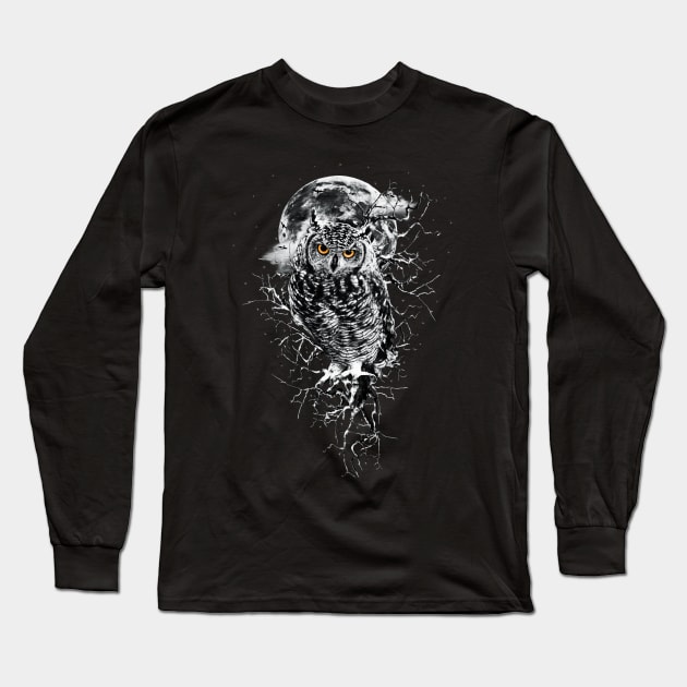 OWL BW Long Sleeve T-Shirt by rizapeker